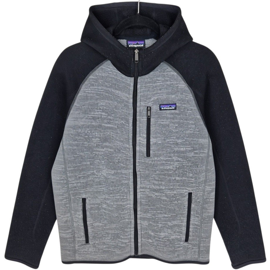Patagonia Black & Grey Fleece Zip Hoodie Size M