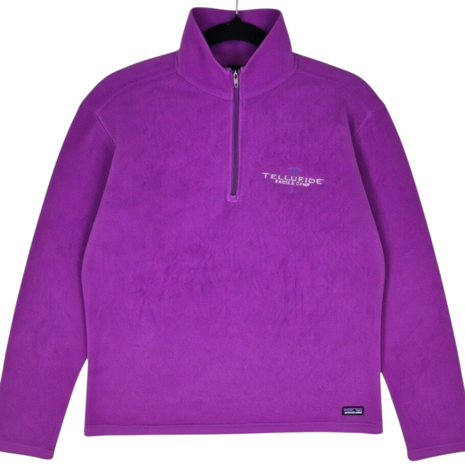 Patagonia Womens Purple Light Quarter Zip Fleece Jumper Size M
