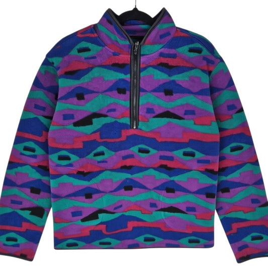 Vintage REI Outdoor Gear 90's Colourful Half Zip Fleece Jumper Size XS