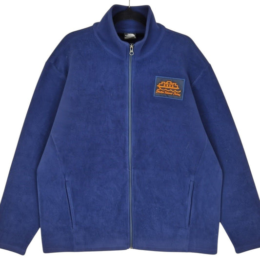 The North Face Staten Island Ferry Dark Blue Fleece Zip Jumper Size XL