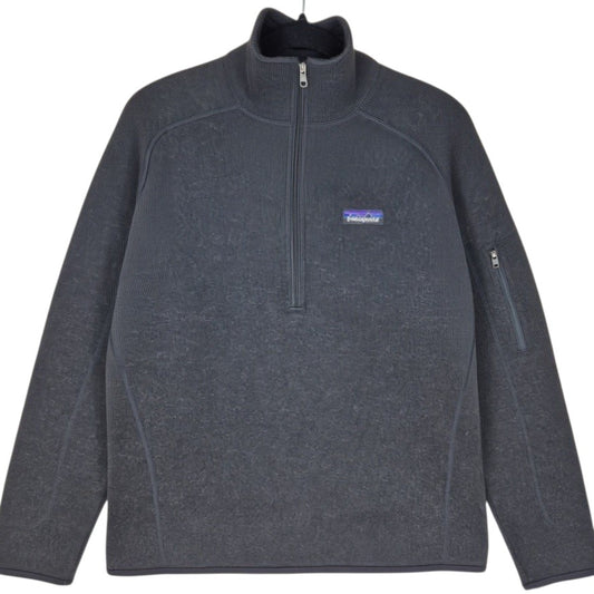 Patagonia Womens Black Quarter Zip Fleece Jumper Size L