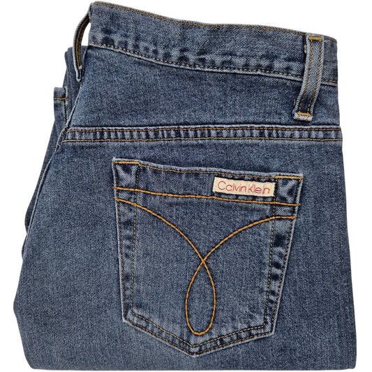 Vintage Calvin Klein Jeans Womens Blue Loose Straight Leg Denim W31
