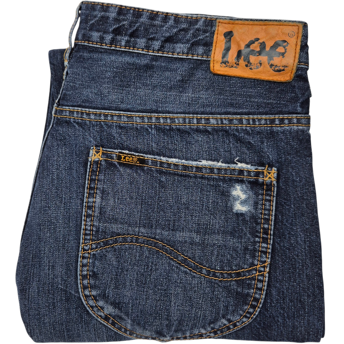 Lee Jeans Dark Blue Lo Rize Straight Leg Denim W34