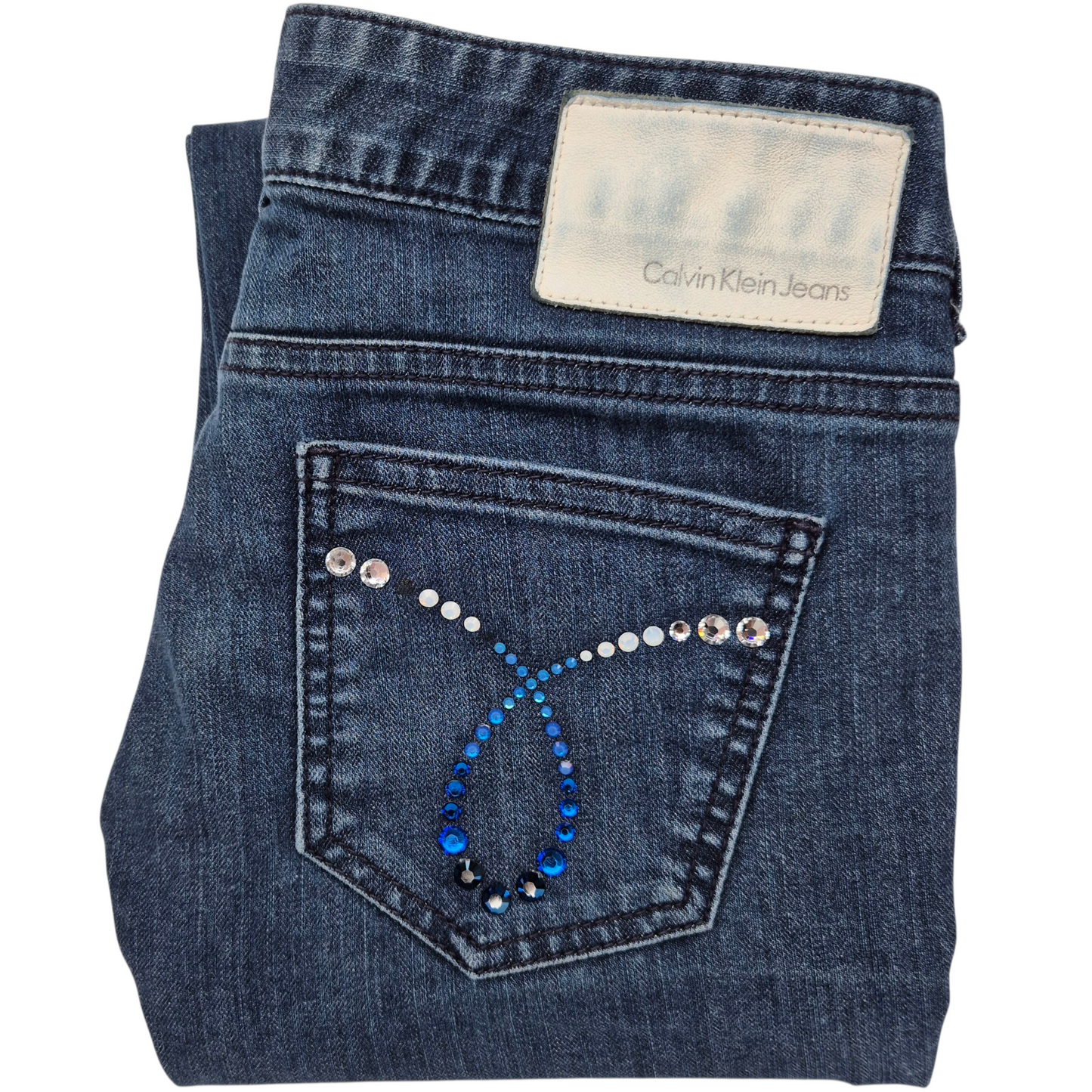 Calvin Klein Jeans Womens Blue Straight Leg Denim W27