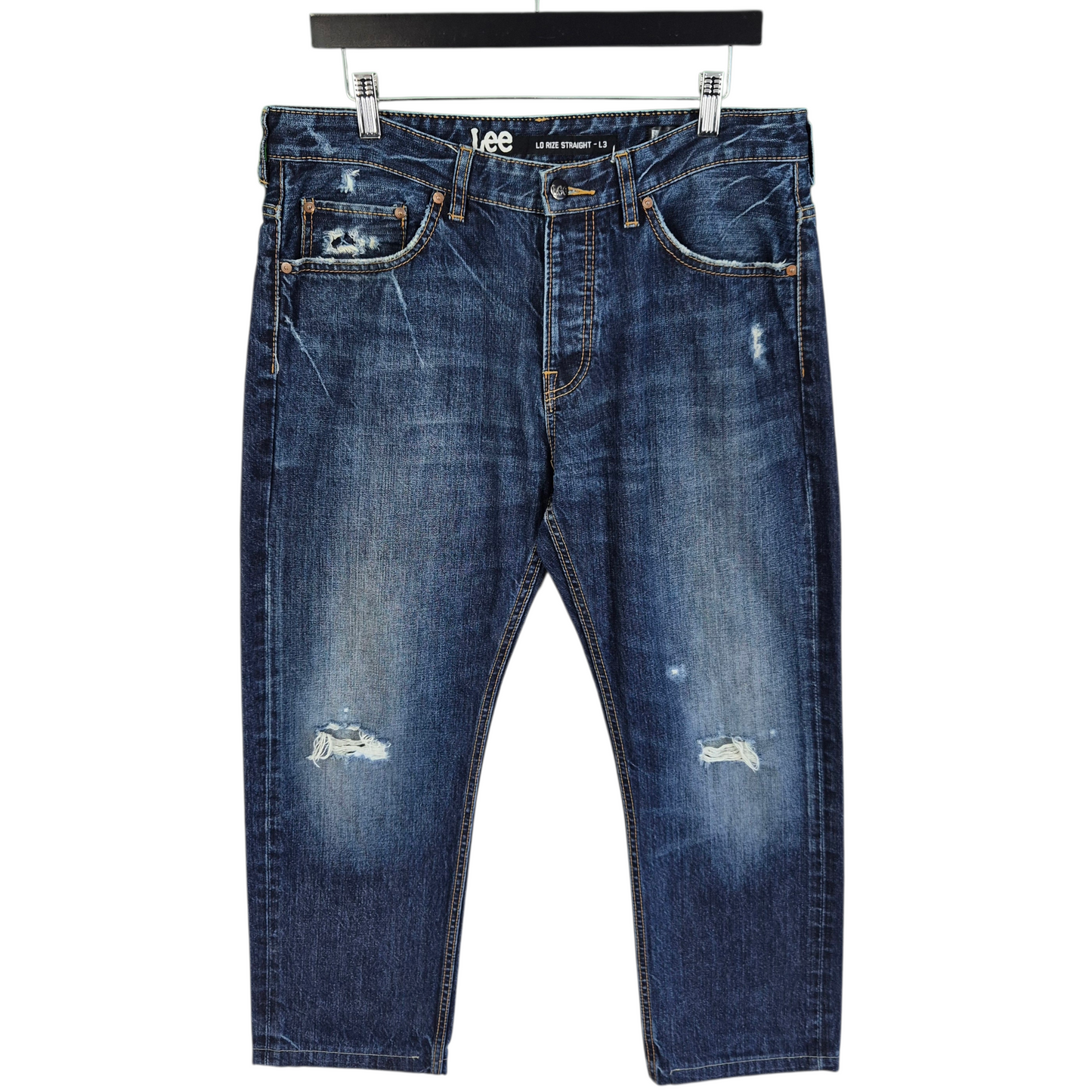 Lee Jeans Dark Blue Lo Rize Straight Leg Denim W34