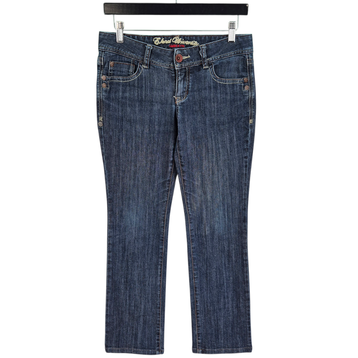American Eland Rugby Club Womens Dark Blue Low Waist Bootcut Denim W29