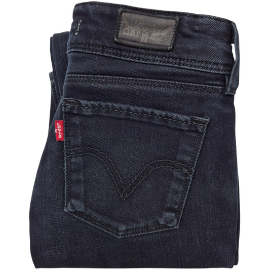 Levis 571 Jeans Womens Black Straight Leg Slim Fit Denim W25