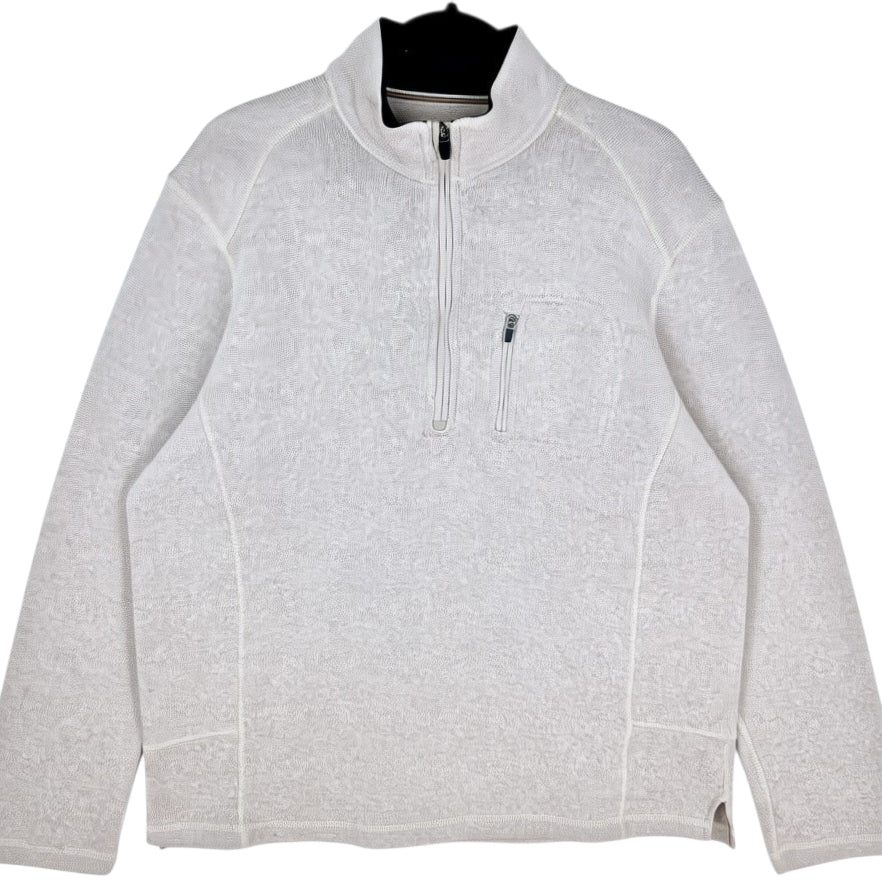 Woolrich Light Brown Quarter Zip Fleece Jumper Size XL