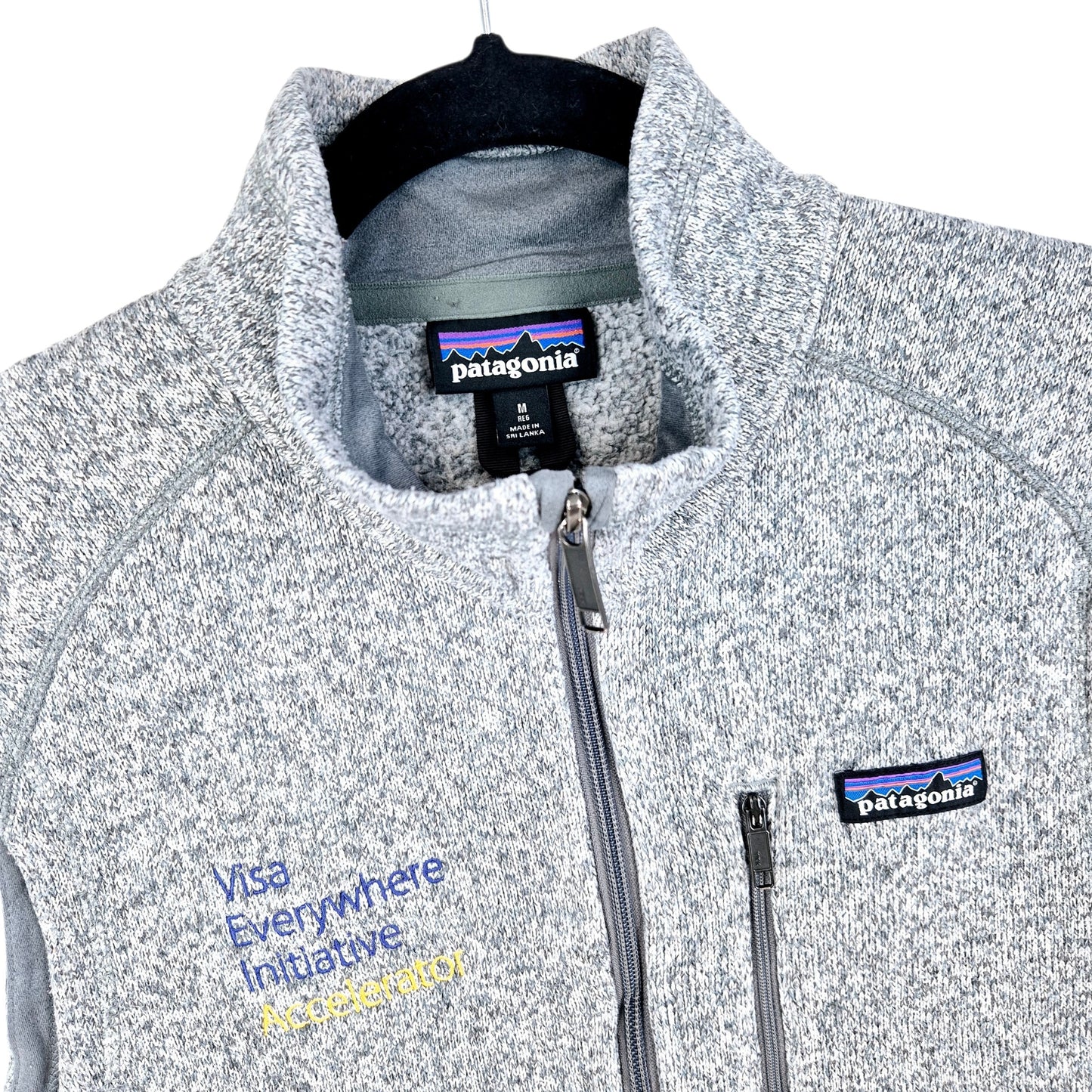 Patagonia VISA Light Grey Fleece Vest Size M