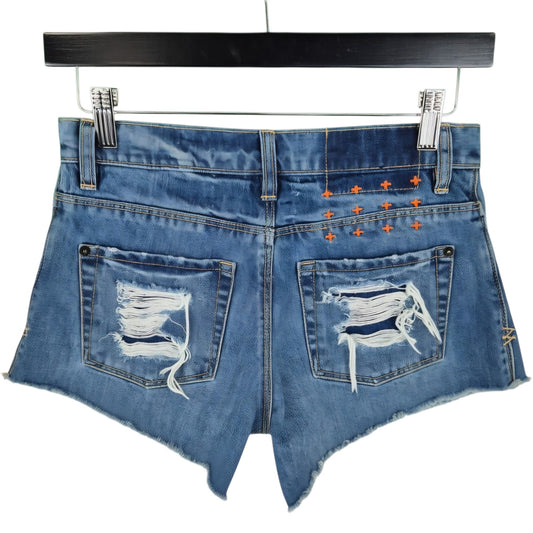 Ksubi Womens Blue Denim Shorts W26