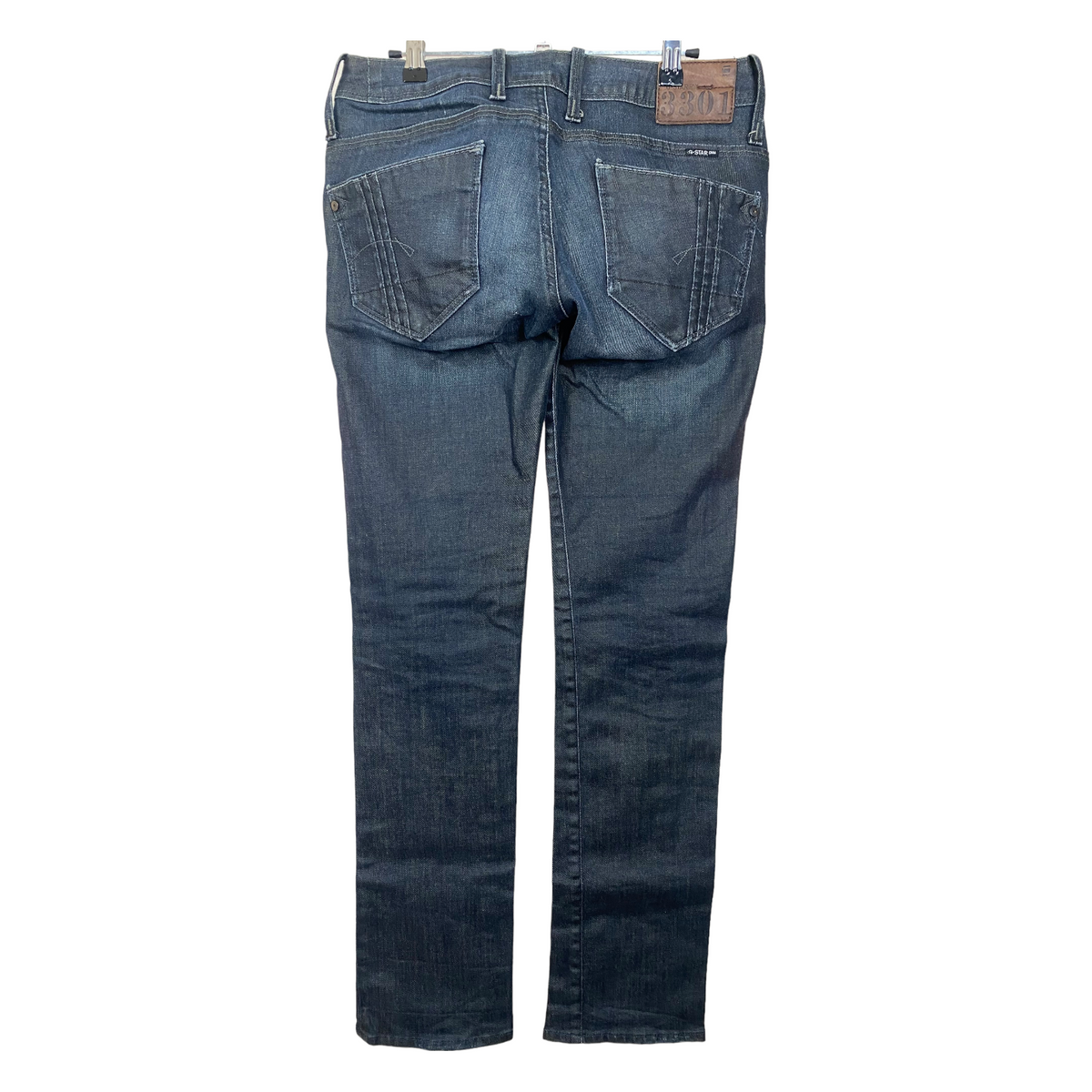 Vintage G-Star Jeans Grey Blue Slim Straight Denim Pant Bottoms W32 55exchange