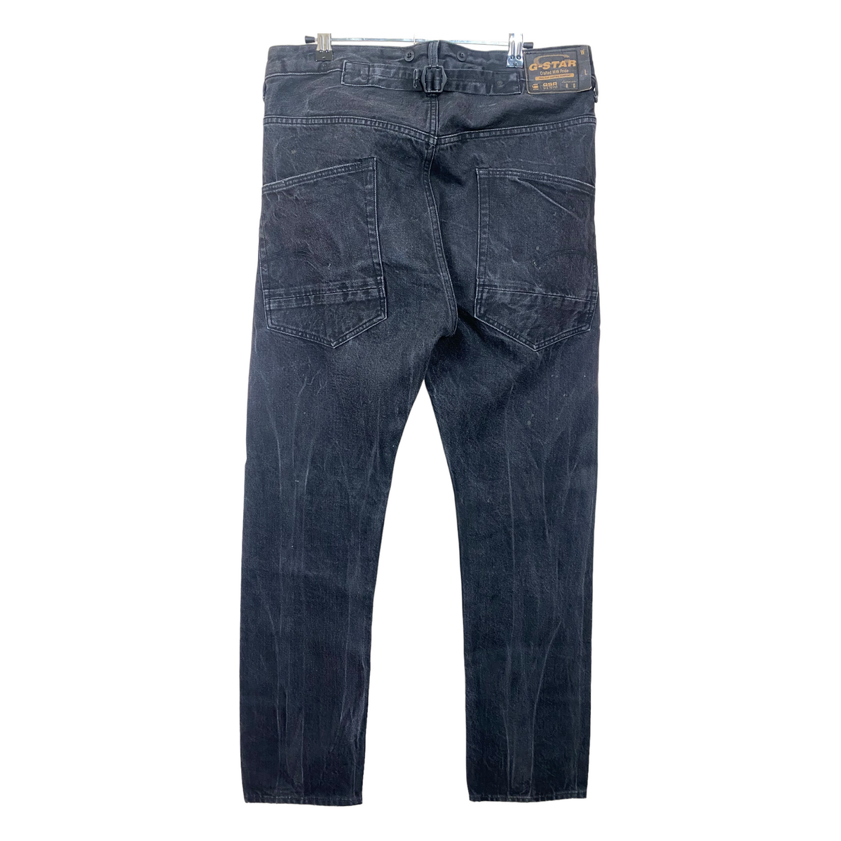 G-Star Jeans Black Slim Straight Denim Pant Bottoms W34 55exchange