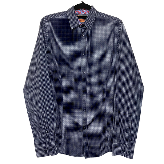 Ben Sherman Dark Blue Slim Long Sleeve Button Shirt Size S