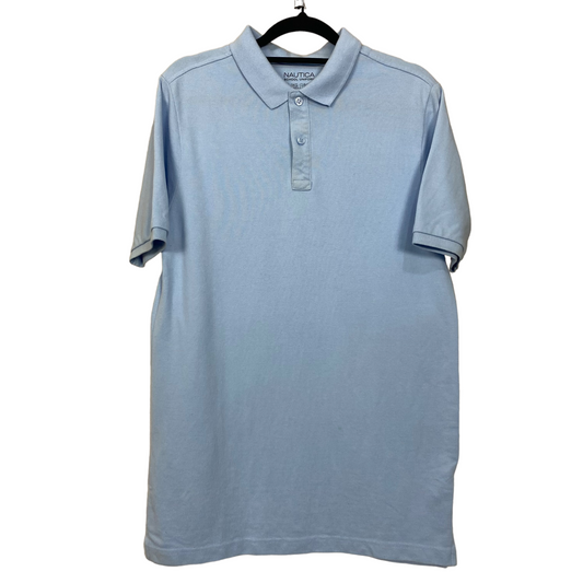 Nautica Light Blue Basic Polo Shirt Top Size XS