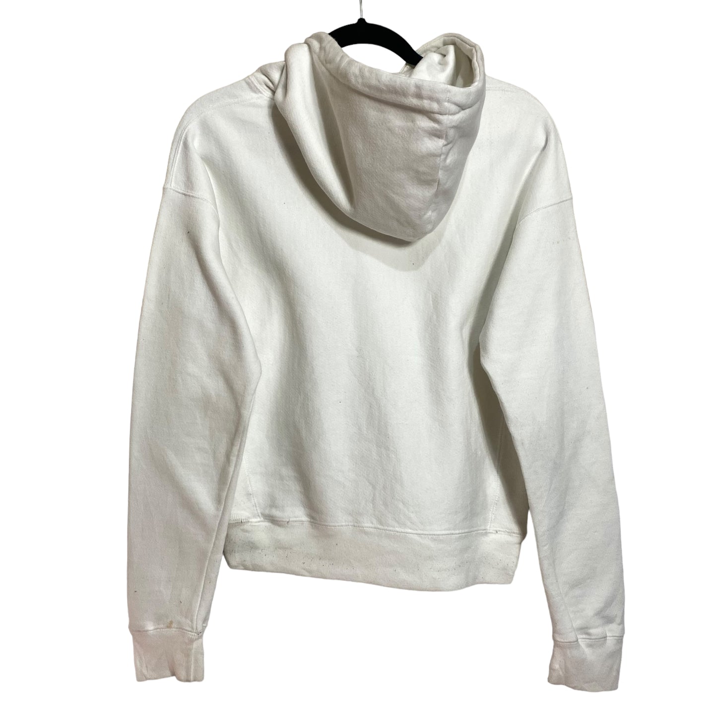 Champion Reverse Weave Womens White Cropped Heavy Hoodie Size S