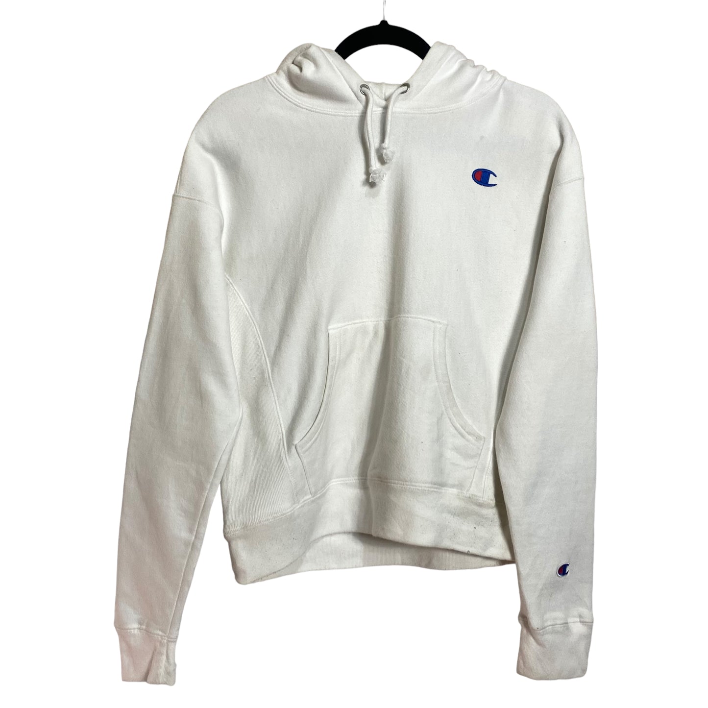 Champion Reverse Weave Womens White Cropped Heavy Hoodie Size S